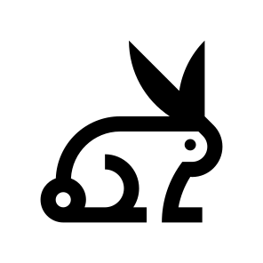 Easter Bunny Rabbit One Line icon