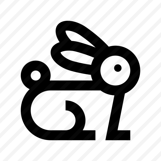 Easter Bunny Rabbit Two Line preview