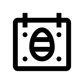 Easter Calendar Event Date Line icon