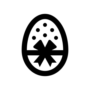 Easter Egg Painted Four Line icon