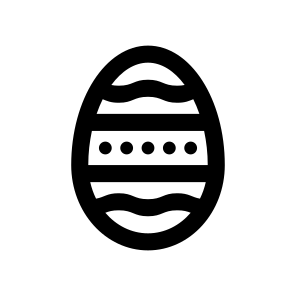 Easter Egg Painted Three Line icon