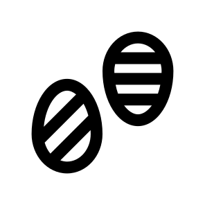 Easter Eggs Painted Two Line icon