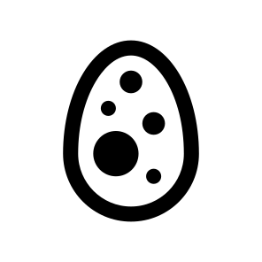 Egg Dots Icon Symbol Vector icon
