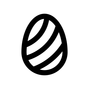 Egg Stripes Icon Symbol Vector icon