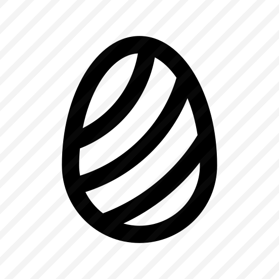 Egg Stripes Icon Symbol Vector preview