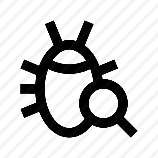 Bug Search Icon Symbol Vector preview