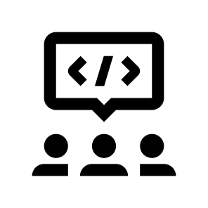 Coding Programming Code Coder Discussion Bubble icon