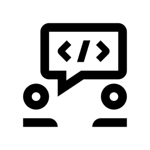 Coding Programming Code Coder Discussion Bubble Talk icon