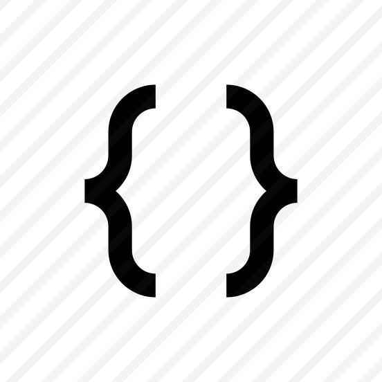 Curly Brackets Icon Symbol Vector preview