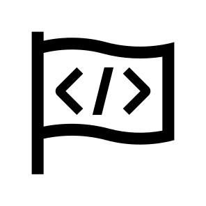 Flag Coding Programming Code Icon icon