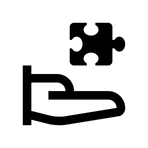 Hand Puzzle Offer Icon Symbol icon
