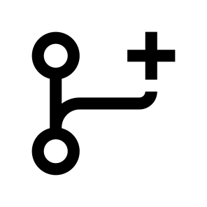 Scheme Way Path Circles Branching Add Plus icon