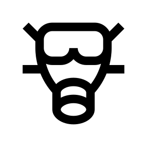 Face Mask Respirator Safety Glass Filter Breath Lungs Protection Virus Covid Five icon