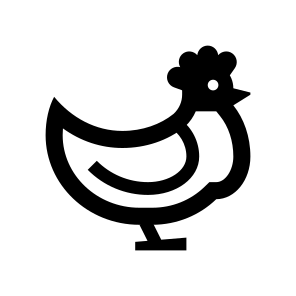 Chicken Hen Bird One Icon icon