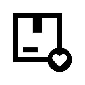 Box Parcel Favorite Heart Icon icon