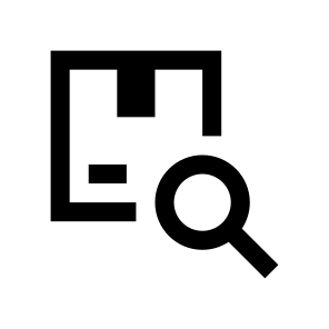 Box Parcel Search Tracking Icon icon