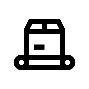 Box Parcel Warehouse Conveyor Icon icon