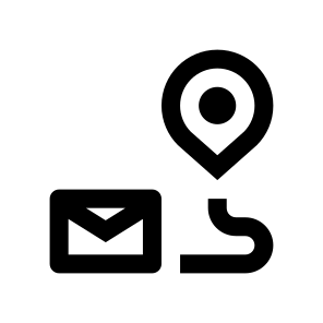Mail Route Path Delivery Shipping icon