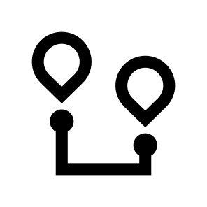 Route Delivery Shipping Path Logistics icon