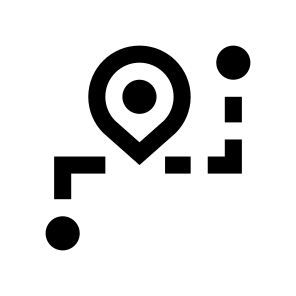 Route Logistics Delivery Shipping Path icon
