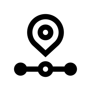 Route Steps Delivery Shipping Path icon