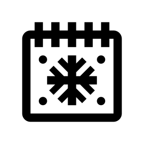 Christmas Calendar Holidays Winter Snowflake icon