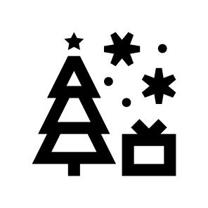 Christmas Tree Presents Gift Snow icon