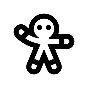 Cookie Gingerbread Line Icon Symbol icon
