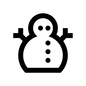 Snowman Line Icon Symbol Vector icon