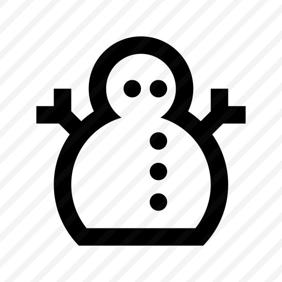 Snowman Line Icon Symbol Vector preview