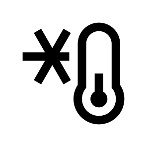 Thermometer Frost Line Icon Symbol icon