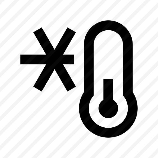 Thermometer Frost Line Icon Symbol preview