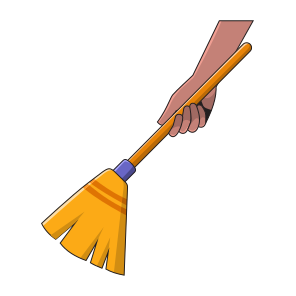 Hand Holding Broom icon