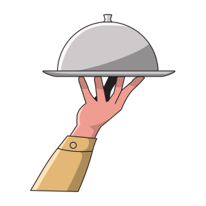Hand Holding Cloche icon