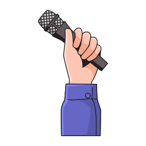 Hand Holding Microphone icon