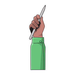Hand Holding Pen icon
