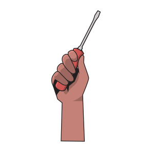 Hand Holding Screwdriver icon