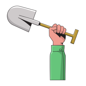 Hand Holding Shovel icon