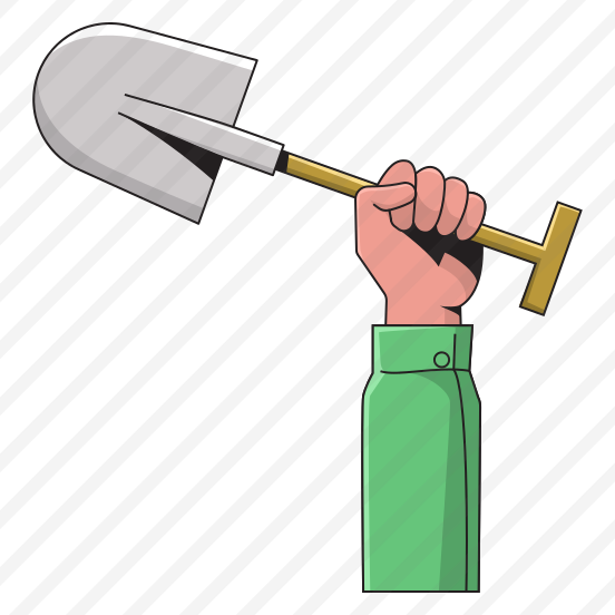 Hand Holding Shovel preview