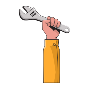 Hand Holding Wrench icon