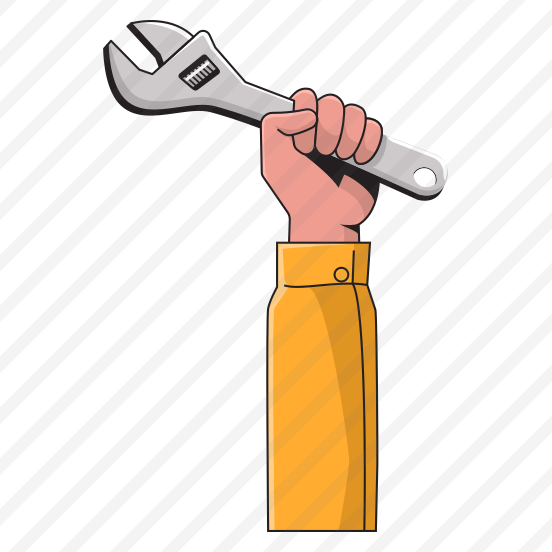 Hand Holding Wrench  preview