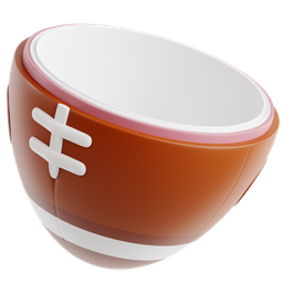 Football Half Cut Showing Inner Texture icon