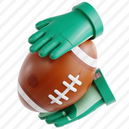 Gloved Hand Holding Football preview