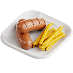 Bratwurst With French Fries icon