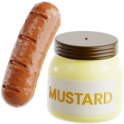 Bratwurst With Mustard Jar icon