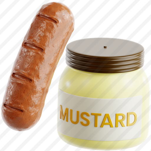 Bratwurst With Mustard Jar preview