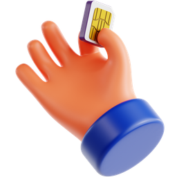 Hand Holding Sim Card icon