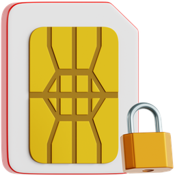 Sim Card With Padlock icon