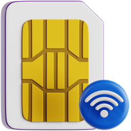 Sim Card With Signal Symbol icon