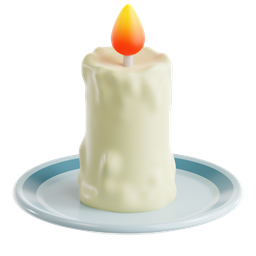 Candle On Small Plate icon